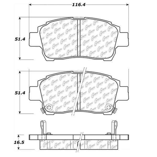 Centric Parts CTEK Ceramic Brake Pads, 103.08220 103.08220 - main